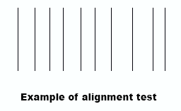 alignment test vision